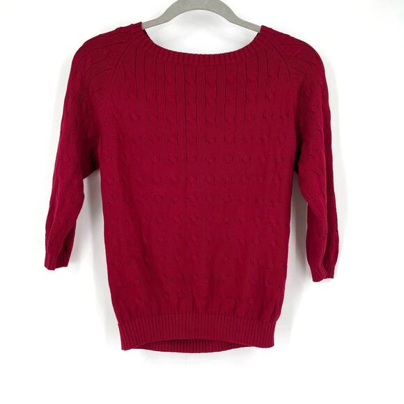 Ann Taylor Silk Blend Sweater Red Small - Picture 2 of 5